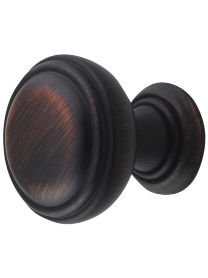 Tiffany Cabinet Knob - 1 1/4 inch Diameter in Brushed Oil Rubbed Bronze.